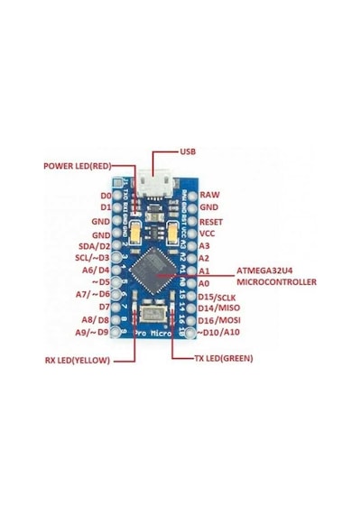 Arduino Pro Micro Atmega32U4 5V 16Mhz Mini Mcu Leonardo Klon Arduino Pro Micro Atmega32U4 5V 16Mhz Mini Mcu Leonardo Klon
