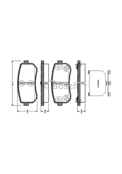BOSCH 986494140 Fren Balatası Arka Accent Era 07-11 İ30 07- İx35 09- / Ceed 07- Picanto 11- Rio II 05- Sportage 04-