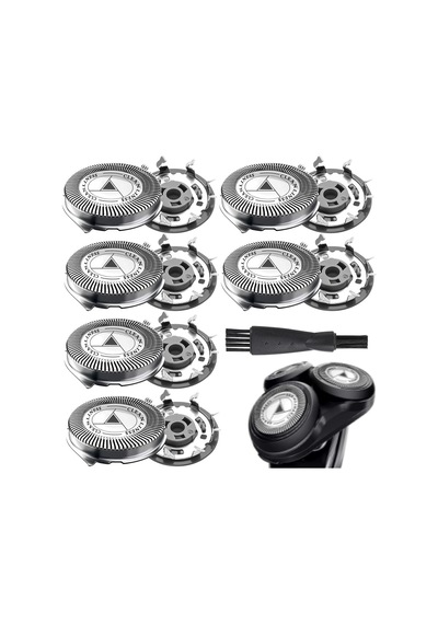6 Paket Sh30 Yedek Kafa Ph İps No Lco Serisi 3000, 2000 1000 Sw37xx Xz58x Tıklama Ve Stil İle Uyumlu, Islak Kuru Elektrikli Tıraş Makinesi Tıraş İçin Temizleme Fırçası İle 3000 Yedek Bıçak