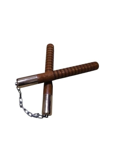 A³store Spor Nançaku Mınçıka Yüksek Kaliteli Ahşap Nunçaku Mınçıka Eğitim Spor Dragon Nunchaku Beyaz - Gri