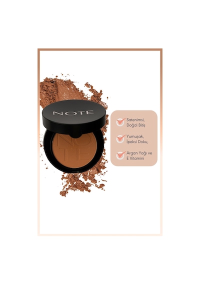 Note Cosmetique Luminous Silk Compact Blusher Toz Allık - 08 Bronze Show