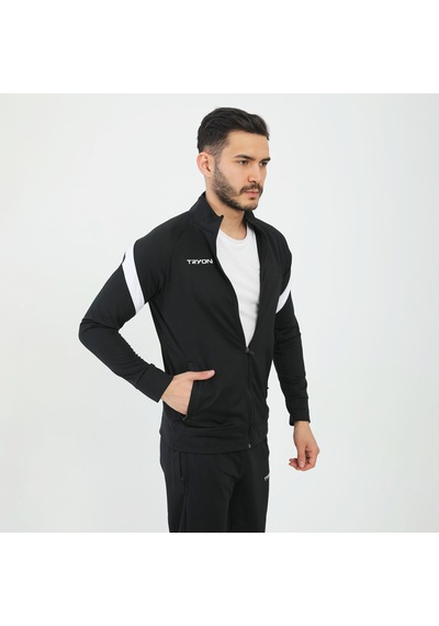 Siyah - Beyaz Tryon Erkek Futbol Kamp Sweat Kamp Eşofman Evo Pro 1018055 Siyah