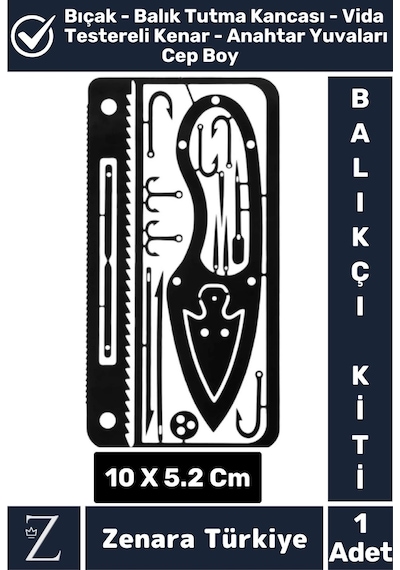 Premium Kompakt Cep Boy Yüksek Kaliteli Çelik Balıkçılık Çok Fonksiyonlu Hayatta Kalma Balıkçı Kiti