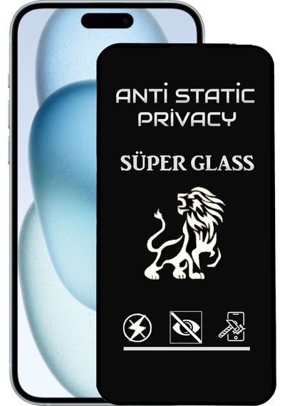 Apple iPhone 15 Uyumlu   Plus İle Tam Kaplayan Anti Statik Görünmez Safir Ekran Koruyucu Hayalet Cam