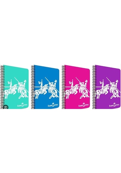 Faber Castell Defter Knights Canlı Pp Kapak Spiralli 100 Yaprak Çizgili 5075000464000