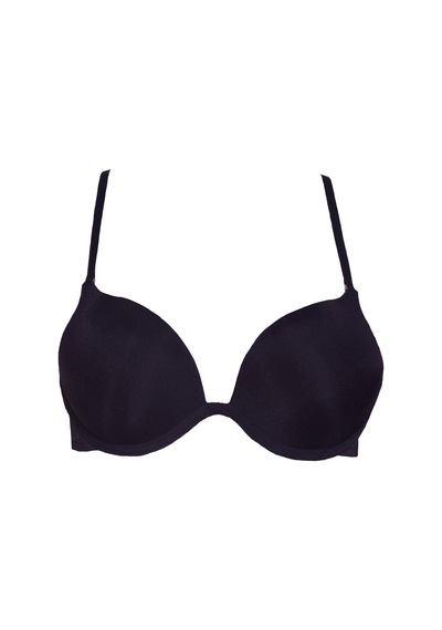 Deep Secret Siyah Sırt Detaylı Ekstra Push-up Tshirt Bra Sütyen 001
