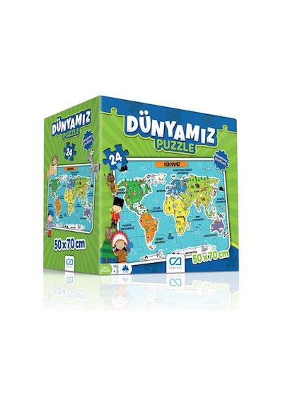 Ca Games Dünyamız 24 Parça Puzzle/Yapboz (Yer Puzzle)