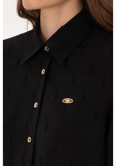 U.s. Polo Assn. Kadın Siyah Gömlek Desenli 50308707-vr046 Siyah