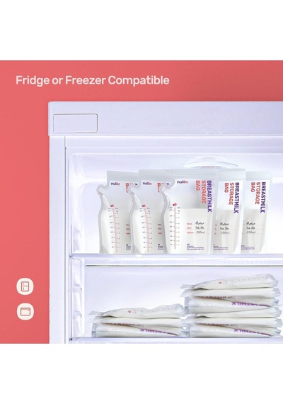 Nuliie 80 Adet Anne Sütü Torbası, 250 Ml Bpa Içermez, Dondurulabilir, Çift Fermuarlı Emzirme Aksesuarları