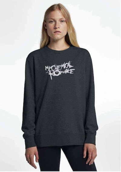 My Chemical Romance Logo Baskılı Füme Antrasit Kadın Sweatshirt (528339657)