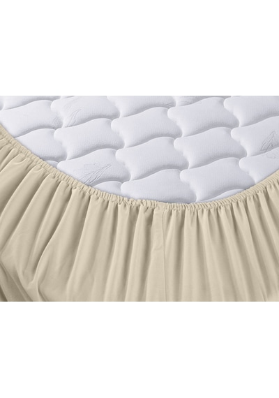 Menderes Home Cotton Collection Ranforce Çift Kişilik Fitted Düzboya Krem