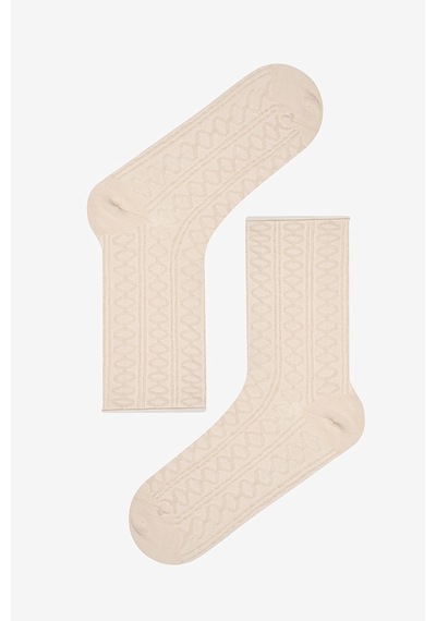 Penti Jacquard Beyaz Açık Pembe Burun Dikişsiz Pantolon Çorabı Penti Jacquard Beyaz Açık Pembe Burun Dikişsiz Pantolon Çorabı