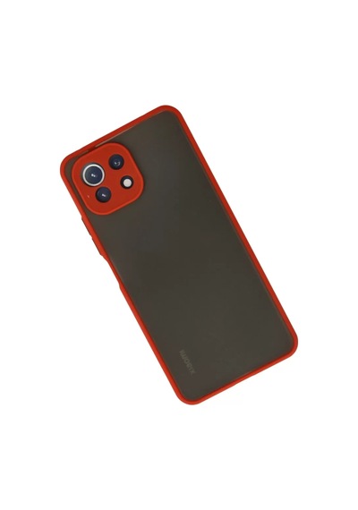 Newface Xiaomi Mi 11 Lite Kılıf Montreal Silikon Kapak - Kırmızı Resimdeki