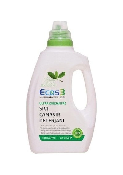 Ecos3 Organik Sıvı Çamaşır Deterjanı 22 Yıkama 3 x 750 ML