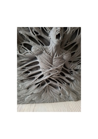 Yeniden Doğuş Temalı 3d Baskı Kabartma Duvar Dekoru Sanatsal Heykel Paneli