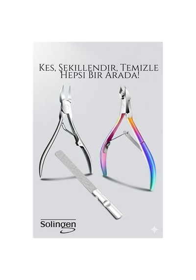 Zenvac 3 Lü Paslanmaz Manikür Seti Tırnak Makası, Et Pens, Kavisli Makas Evde Profesyonel Bakım 722156 Zenv