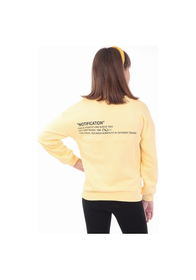 Toontoy Kids Toontoy Kız Çocuk Baskılı Sweatshirt Sarı