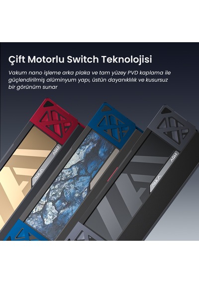 Aula Ag60 Pro Alüminyum Manyetik Klavye Hall Effect Aether Switch 8000hz Rgb Tkl Hot Swap Oyuncu Klavyesi Kırmızı