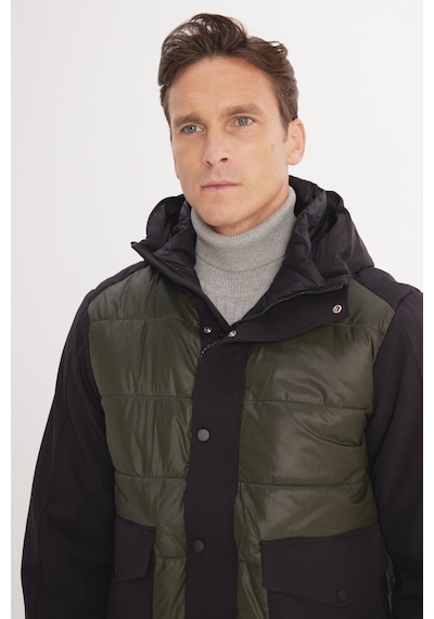 AC&Co / Altınyıldız Classics Erkek Hakı Standart Fit Kapitone Desenli Sabit Kapüşonlu Şişme Mont Haki AC&Co / Altınyıldız Classics Erkek Hakı Standart Fit Kapitone Desenli Sabit Kapüşonlu Şişme Mont Haki