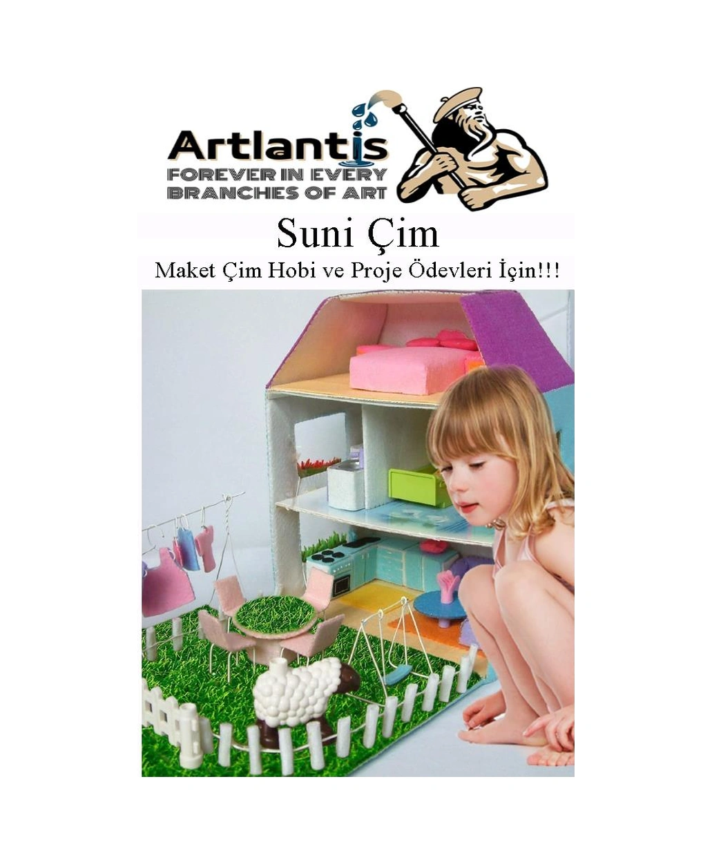 Yapay Çim A4 20x30 Cm 5 Adet A4 Boyutunda Maket Çim Dekorati Yapay Çim Halı Teraryum Suni Çim Diğer