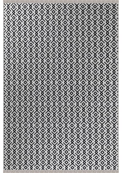 Arya Vl Çift Taraflı,katlanabilir,yıkanabilir,yüksek Kalite Pamuk Salon,oturma Odası,balkon Kilim Krem-antrasit2