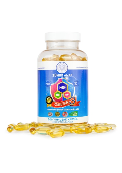 Omega 3 Balık Yağı - 200 Kapsül 1300 Mg