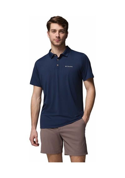 Columbia Men's Tech Trail Utility Polo Erkek Polo Yaka Tişört Am1495 Lacivert