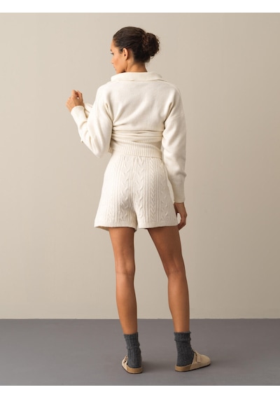 Xint Ekru Regular Fit Triko Şort 850855