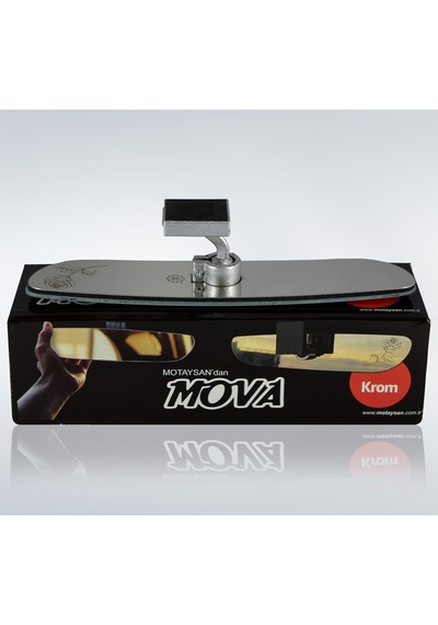 Mova Krom-6 Dik-Eğik Kollu Universal Dikiz Aynası 27X6 Cm