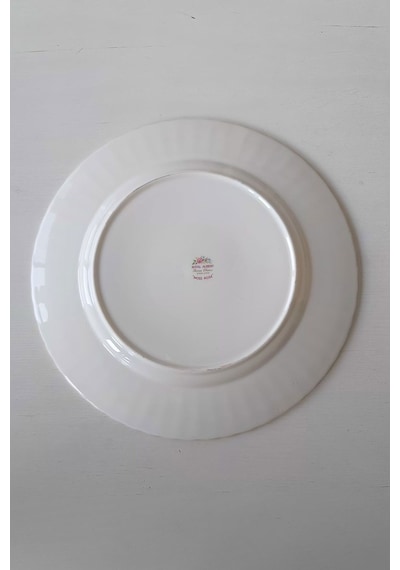 Moss Rose Bone China İngiliz Vintage Pasta Tabağı 21 Cm Pembegül
