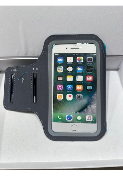 Gri Sporcu Kol Telefon Kılıfı Kol Bandı Koşu İçin Telefon Kılıfı 16x8 Cm Gri