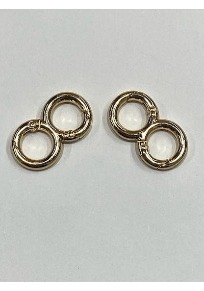 Karantuhafiye Çanta Halkası Yaylı İkili Model 1 Cm Gold Gold Çok Renkli