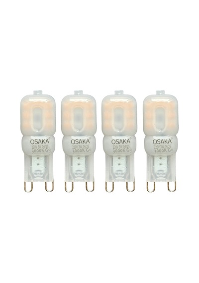 4 Adet Osaka 3w Sarı Işık 3000k Buzlu Dim Edilebilir G9 Duylu Led Kapsül Ampul