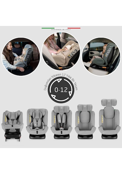 Elele Modenafix 2 360 Dönen I-size Oto Koltuğu İsofix 40-150 Cm 0-36 Kg Bej