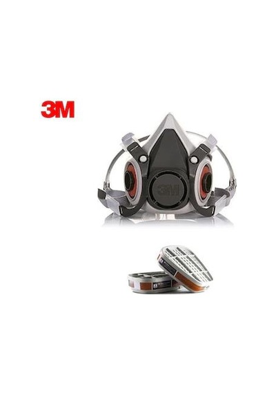 3M Yarım Yüz Maskesi 6200 Modeli + 3M 6059 Abek Filtre