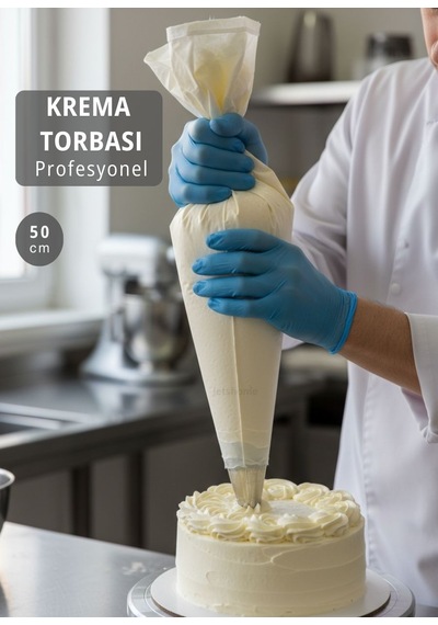 Profesyonel 50 Cm Krema Torbası Bez Büyük Katlı Pastalar Ve Yoğun Mutfaklar İçin beyaz