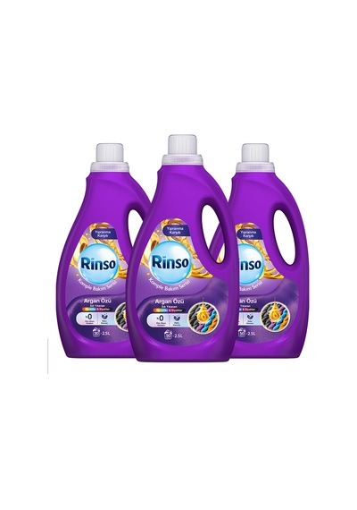 Rinso Sıvı Çamaşır Deterjanı Komple Bakım Serisi Argan Özü Renkliler Ve Siyahlar Için 2.5 L X3 Diğer