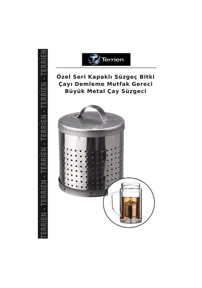 Özel Seri Kapaklı Süzgeç Bitki Çayı Demleme Mutfak Gereci Büyük Metal Çay Süzgeci Çok Renkli