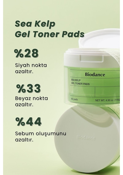 Defacto Biodance Sea Kelp Gel Toner Yatıştırıcı Tonik Ped 60 Adet H3437AXNS