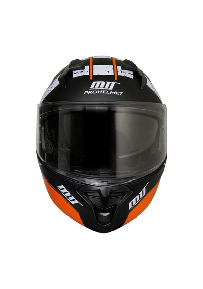 Motoanl Güneş Vizörlü Ece 22.06 Sertifikalı Yeni Sezon Çene Açılır Kask V2 Orange Turuncu