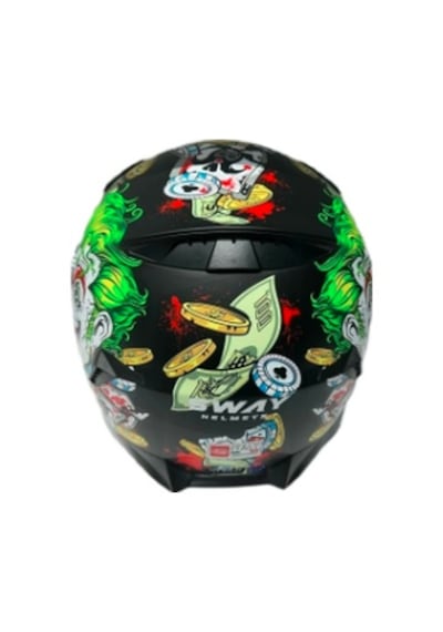Sway SW 820 Ugly Full Face Gümüş Vizörlü Kask