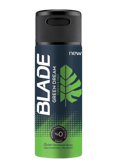 Blade Green Dream Deodorant 150 Ml - 48 Saat Koruma, Pudrasız 4'li Avantaj Paketi - 4 Adet Tarı