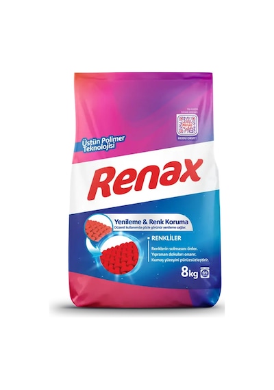 Renax Matik Beyaz & Renkliler için Toz Çamaşır Deterjanı 2 x 8 KG