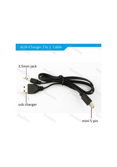 Usb To Aux - 5 Pin Kablo Müzik Kutusu Kablosu