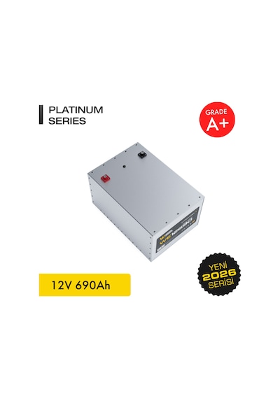 Werer Energy 12V 690Ah LiFePO4 Platinum Series Bluetooth'lu Lityum Demir Fosfat Akü