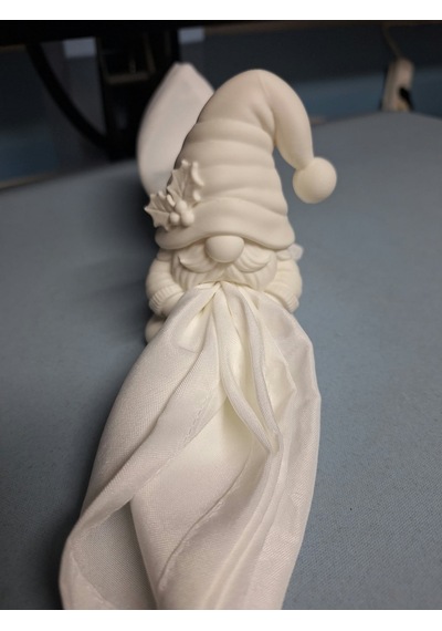 3d Baskı Noel Cücesi Figürlü Peçete Halkası Yılbaşı Sofra Süsü Çok Renkli