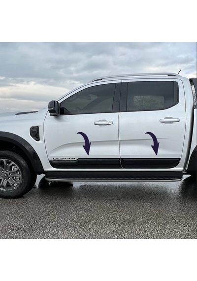 Ford Ranger 2023+ Kapı Kaplama Kapı Plastiği Parlak Siyah