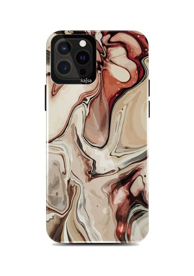 Kajsa Apple Uyumlu iPhone 13 Pro Kılıf Ebru Desenli Kajsa Lava Kapak ZORE-219809