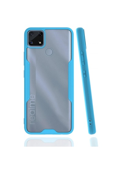 Uryport Realme C25 Kılıf Platin Silikon - Mavi