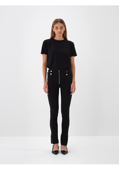 Xint Siyah Modal Dokulu Regular Fit Tişört 602376